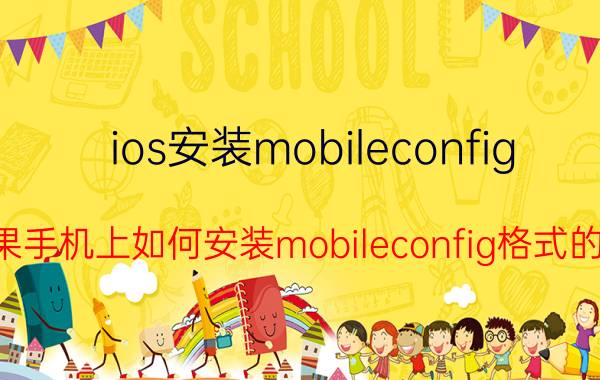 ios安装mobileconfig 在苹果手机上如何安装mobileconfig格式的文件？